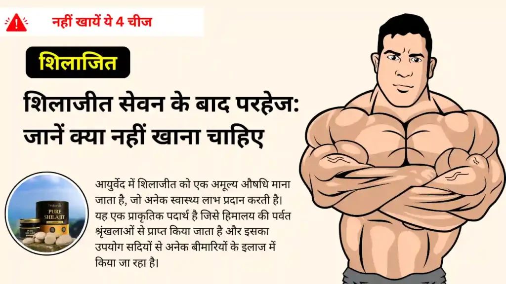 शिलाजीत सेवन के बाद परहेज